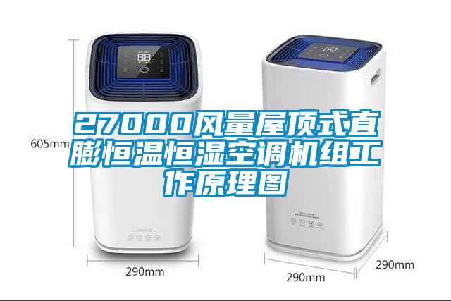 27000風(fēng)量屋頂式直膨恒溫恒濕空調(diào)機(jī)組工作原理圖