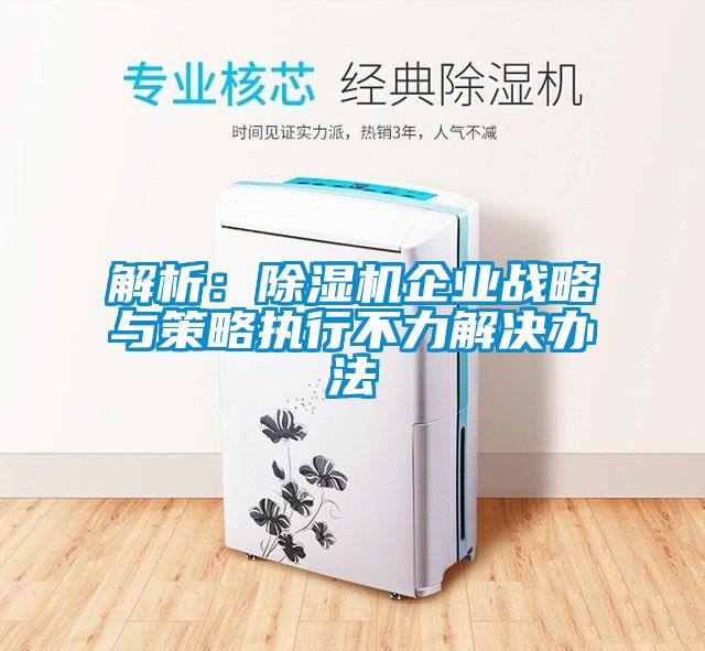 解析：除濕機企業(yè)戰(zhàn)略與策略執(zhí)行不力解決辦法