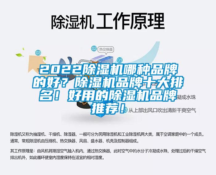 2022除濕機哪種品牌的好？除濕機品牌十大排名！好用的除濕機品牌推薦！