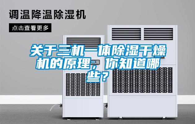 關于三機一體除濕干燥機的原理，你知道哪些？