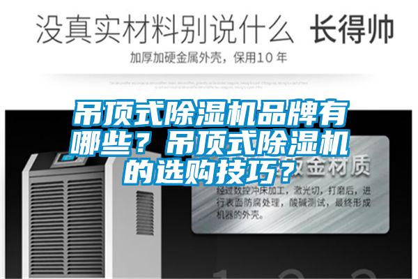 吊頂式除濕機品牌有哪些？吊頂式除濕機的選購技巧？