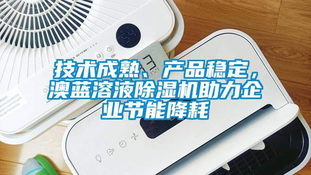 技術成熟、產(chǎn)品穩(wěn)定，澳藍溶液除濕機助力企業(yè)節(jié)能降耗