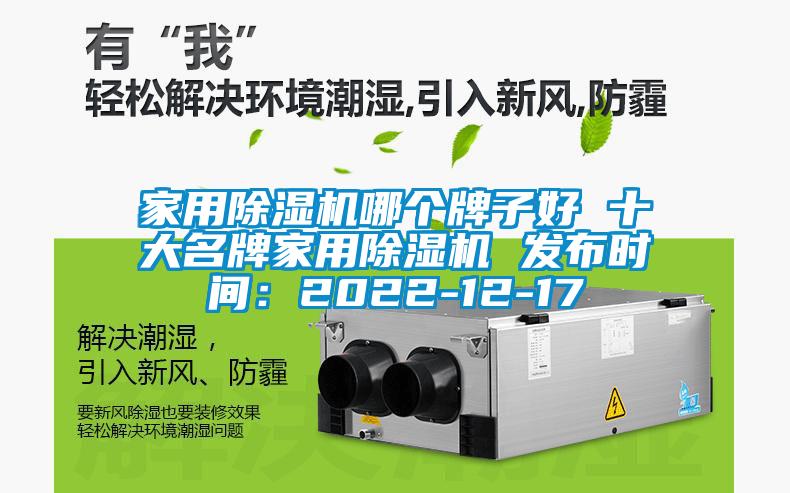 家用除濕機哪個牌子好 十大名牌家用除濕機 發(fā)布時間：2022-12-17